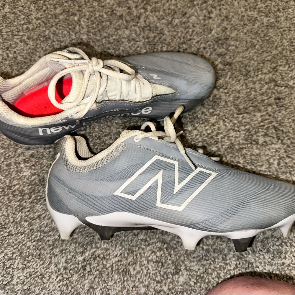 New Balance Gray and White Soccer/Lacrosse Cleats